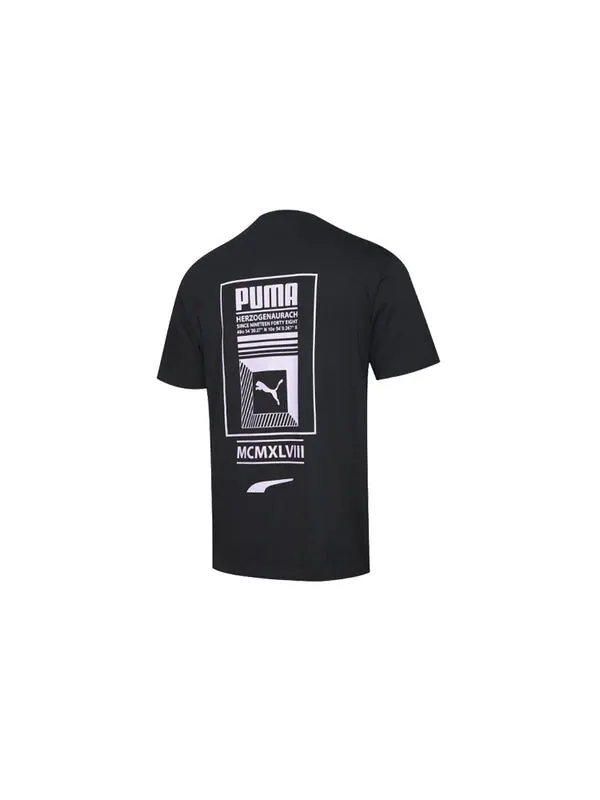 Футболка round neck short sleeve black Puma — изображение 2 из 2, черный