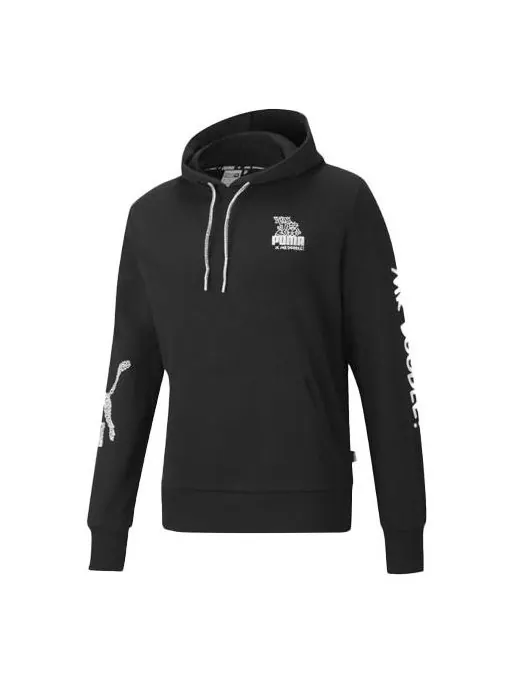 Толстовка x mr doodle hoodie 'black white' Puma — изображение 1 из 2, черный/белый