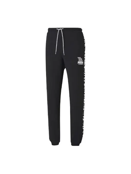 Брюки x mr doodle pants 'black white' Puma — изображение 1 из 4, черный/белый