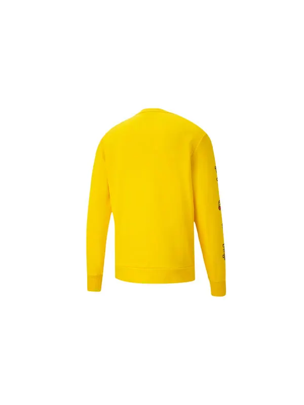 Толстовка printing round neck sports knit pullover yellow Puma — изображение 2 из 2, желтый