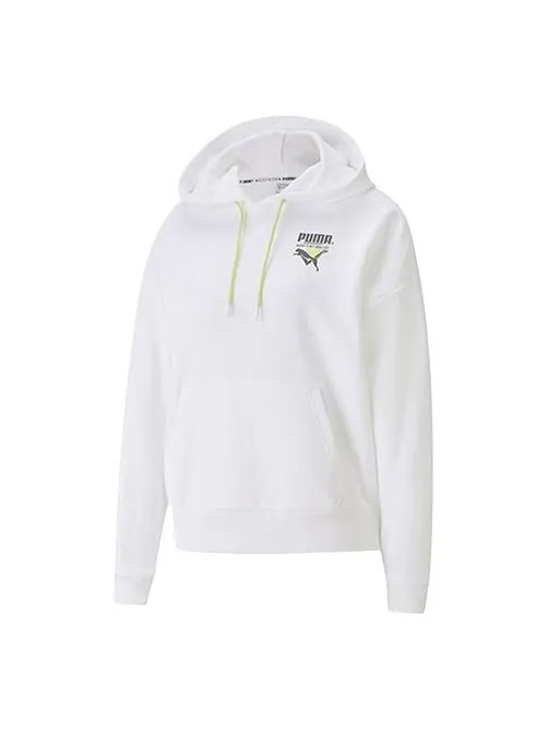 Толстовка tailored for sport hoodie 'white black green' Puma — изображение 1 из 4, белый/черный/зеленый
