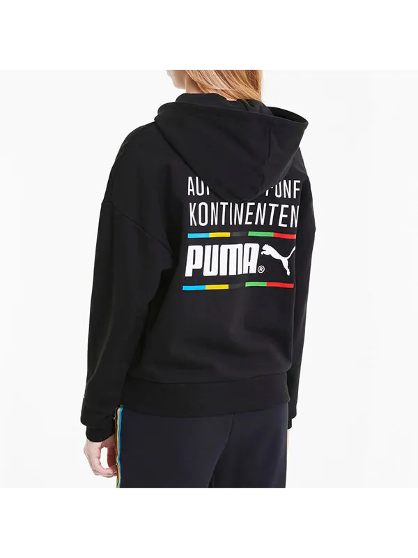 Свитер tailored for sport hoodie 'black white' Puma — изображение 4 из 4, черный/белый