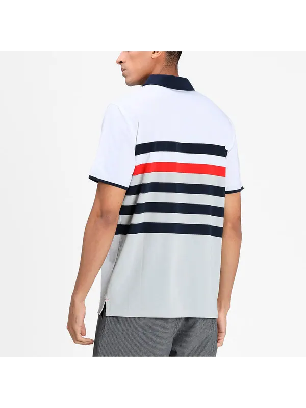Футболка mattr one way polo shirt 'white black red' Puma — изображение 4 из 4, белый/черный/красный