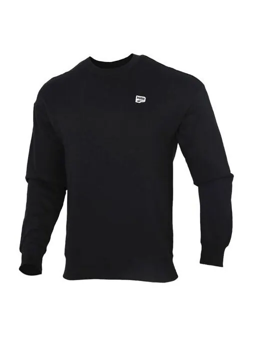 Толстовка downtown crew casual round neck pullover black Puma — изображение 1 из 4, черный