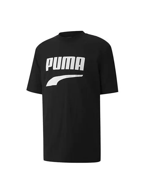 Футболка downtown printing casual short sleeve black Puma — изображение 1 из 4, черный