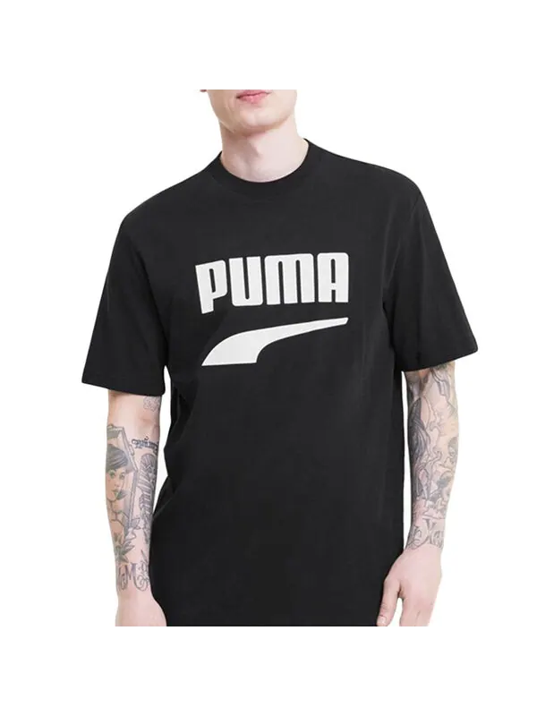 Футболка downtown printing casual short sleeve black Puma — изображение 3 из 4, черный