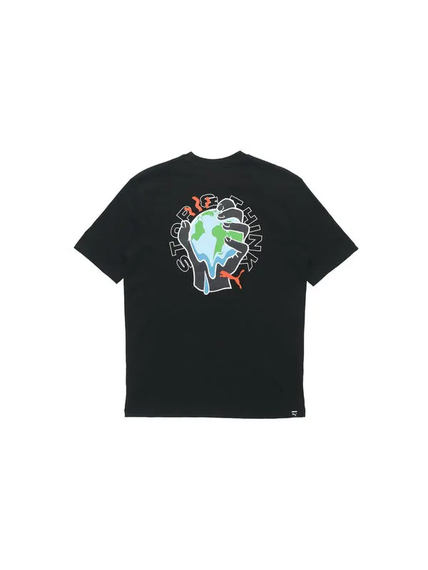 Футболка environmental friendly printing round neck short sleeve black Puma — изображение 2 из 4, черный