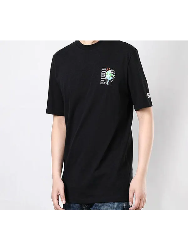Футболка environmental friendly printing round neck short sleeve black Puma — изображение 4 из 4, черный