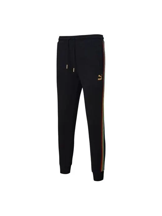 Брюки tailored for sport unity track pants 'black orange' Puma — изображение 1 из 4, черный/оранжевый