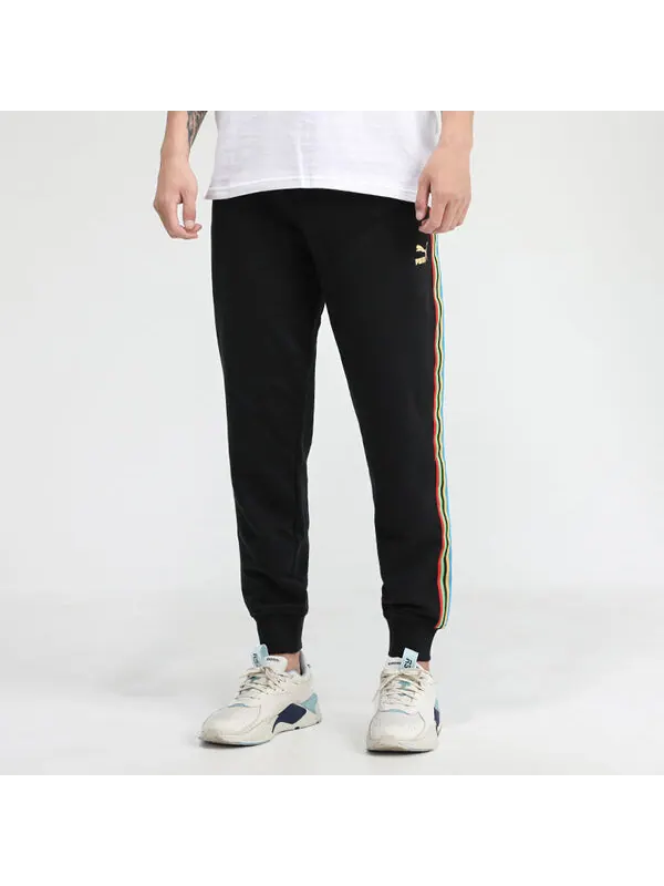 Брюки tailored for sport unity track pants 'black orange' Puma — изображение 4 из 4, черный/оранжевый