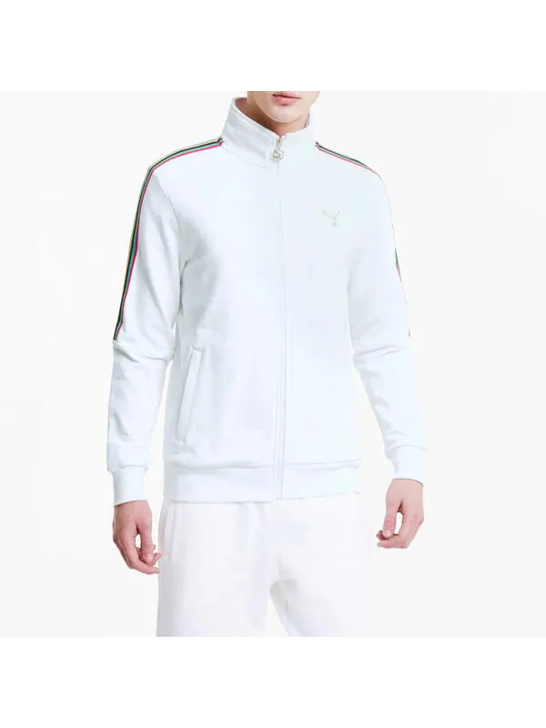 Куртка tfs unity zipper knit jacket white Puma — изображение 3 из 4, белый