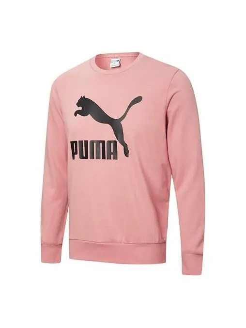 Толстовка casual sports round neck pullover pink Puma — изображение 1 из 4, розовый