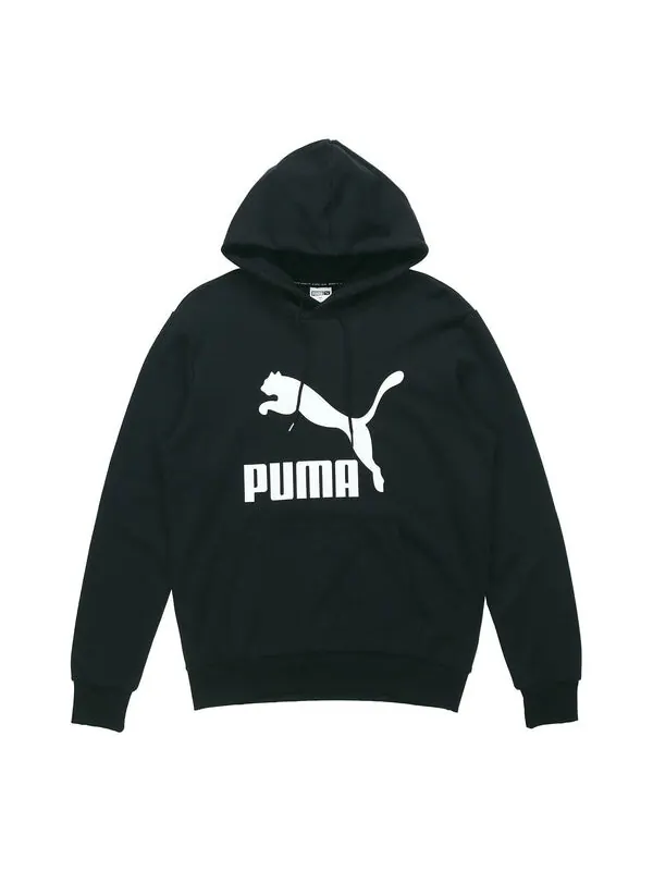 Толстовка men's classics printing drawstring black Puma — изображение 1 из 4, черный