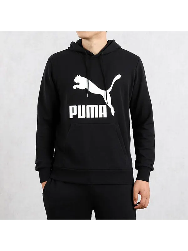 Толстовка men's classics printing drawstring black Puma — изображение 3 из 4, черный