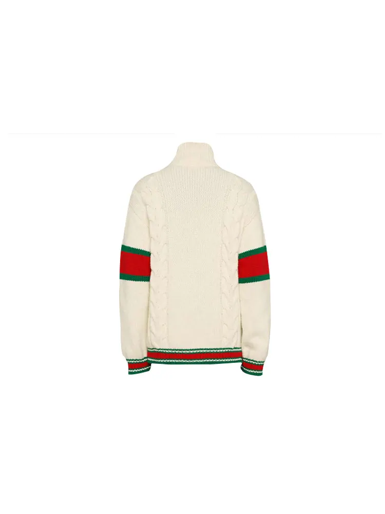 Куртка Gucci Twisted Bomber Jacket — изображение 2 из 5, бежевый