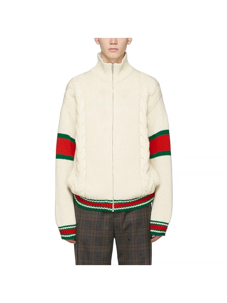 Куртка Gucci Twisted Bomber Jacket — изображение 3 из 5, бежевый
