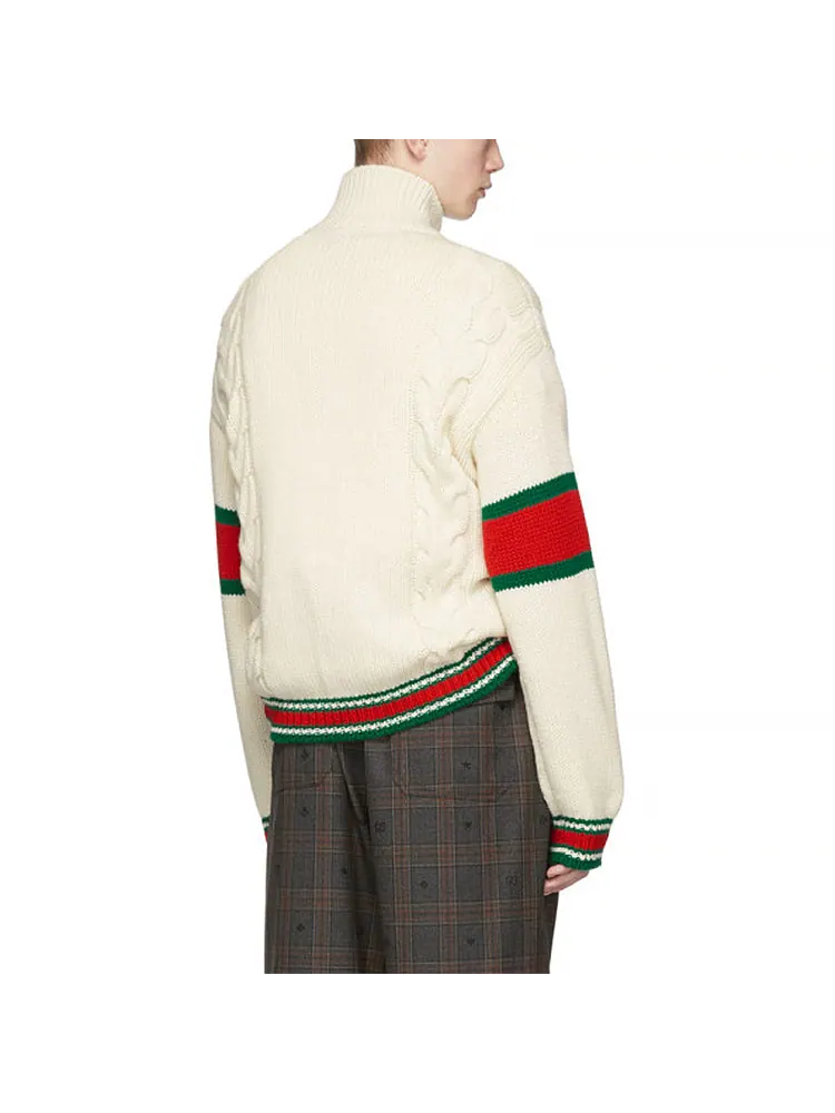 Куртка Gucci Twisted Bomber Jacket — изображение 4 из 5, бежевый