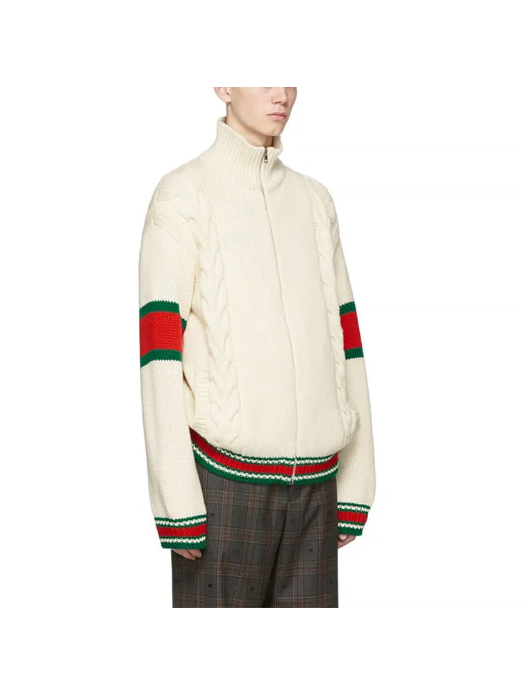Куртка Gucci Twisted Bomber Jacket — изображение 5 из 5, бежевый