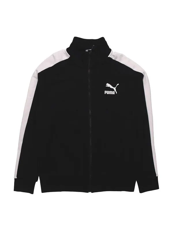 Куртка iconic t7 track top ft knit jacket black Puma — изображение 1 из 4, черный