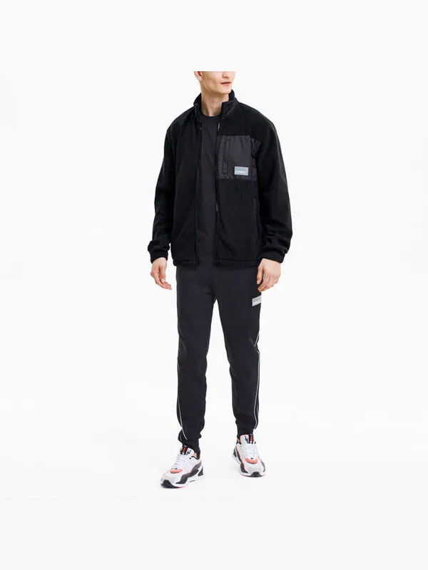 Куртка avenir track jacket 'black' Puma — изображение 3 из 4, черный