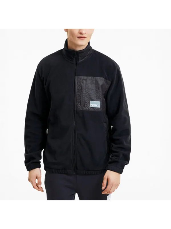 Куртка avenir track jacket 'black' Puma — изображение 4 из 4, черный