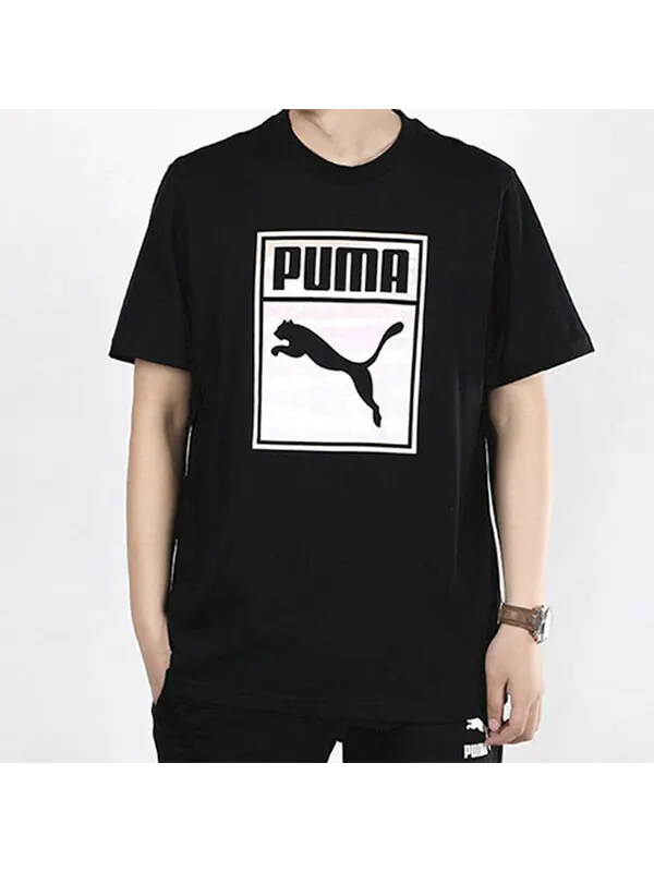 Футболка running training gym short sleeve black Puma — изображение 3 из 4, черный