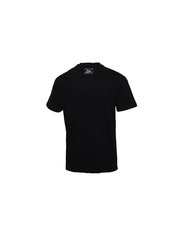 Футболка printed sports short sleeve tee black Puma — изображение 2 из 4, черный