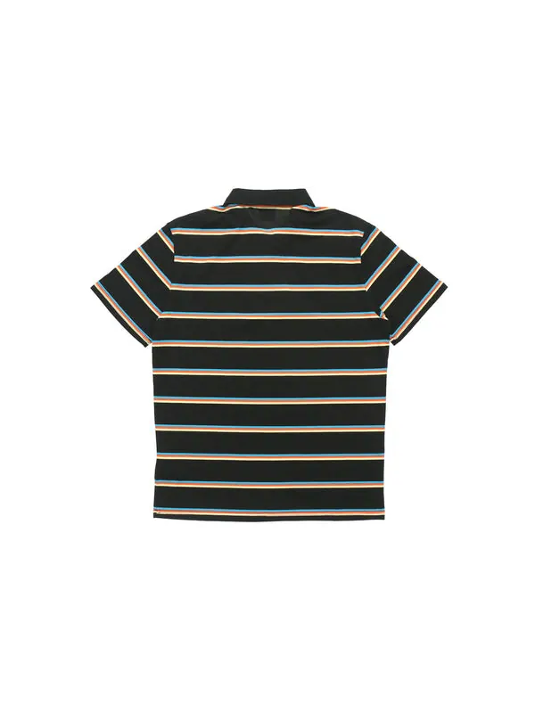 Рубашка поло downtown stripe polo tee shirt 'black' Puma — изображение 2 из 4, черный