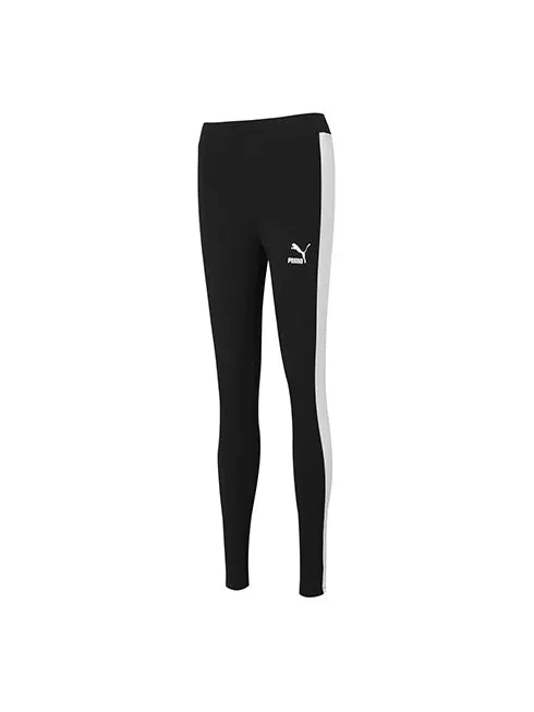Брюки classic t7 pants 'black' Puma — изображение 1 из 3, черный/белый
