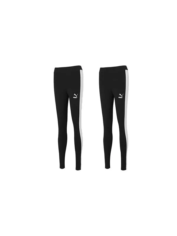 Брюки classic t7 pants 'black' Puma — изображение 3 из 3, черный/белый