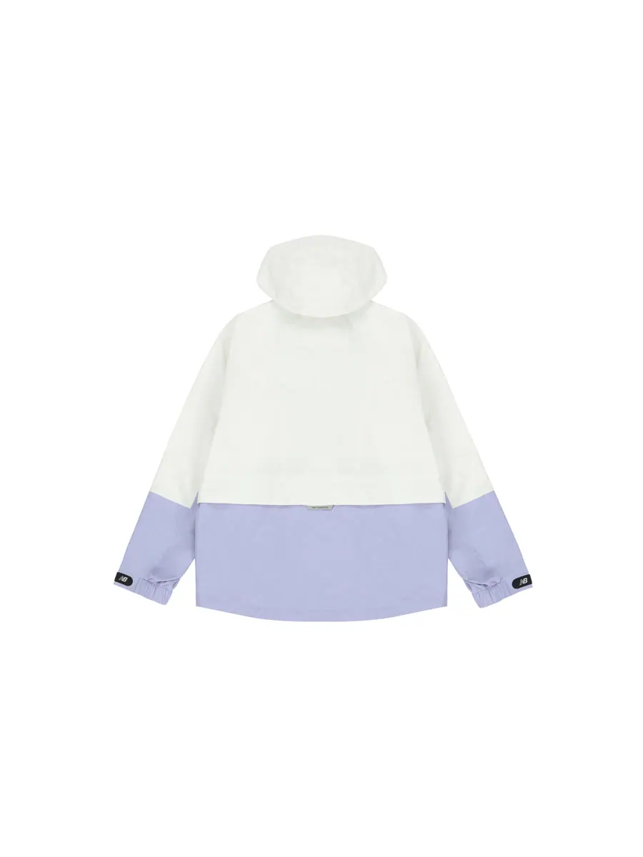 Куртка New Balance Logo Embroidered Colorblock Hooded Jacket Couple Style Purple — изображение 2 из 2, фиолетовый