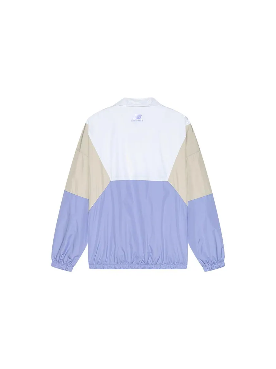 Куртка New Balance Sport Woven Jacket 'White Purple Beige' — изображение 2 из 2, белый