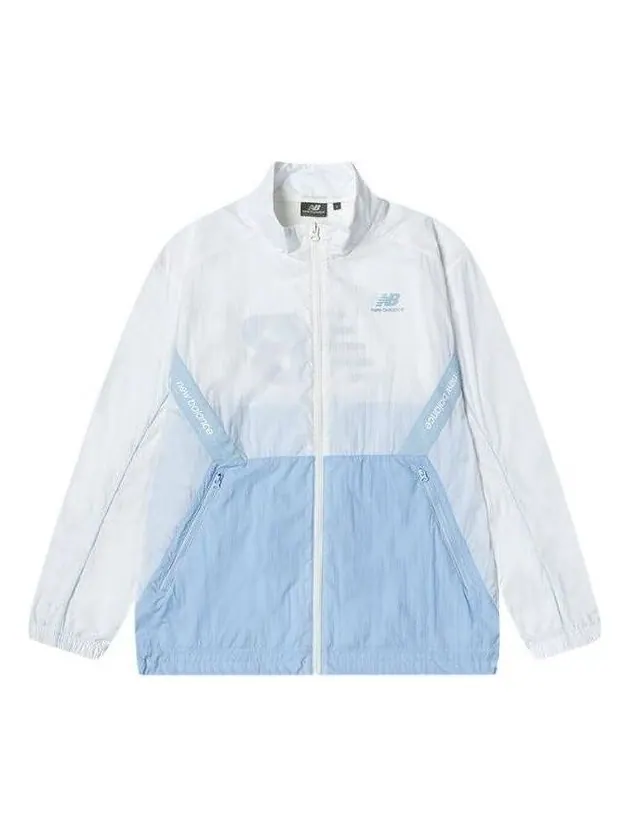 Куртка New Balance Summer Lifestyle Jacket 'White Light Blue' — изображение 1 из 2, белый
