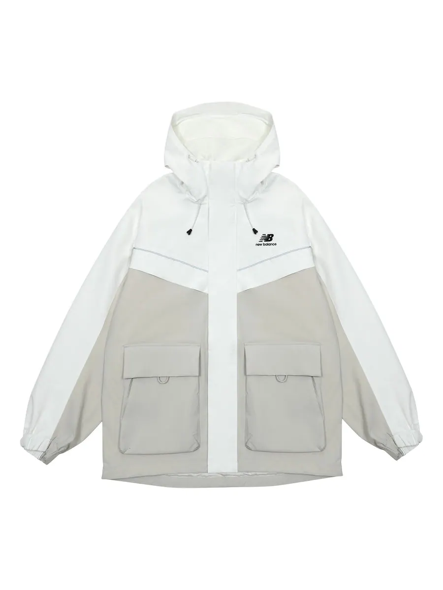 Куртка New Balance Windproof Jacket 'White Grey' — изображение 1 из 2, белый