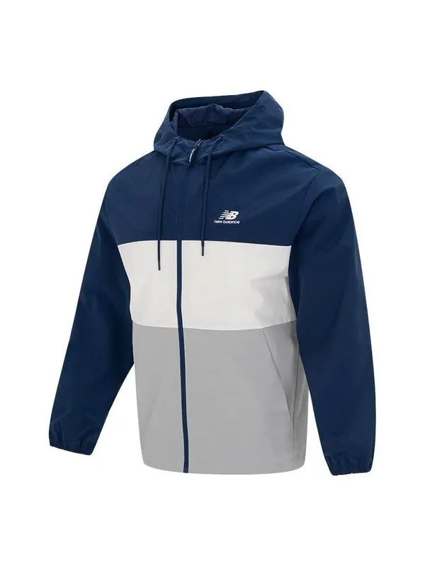 Куртка стильная куртка с капюшоном New Balance — изображение 1 из 4, синий/белый/серый
