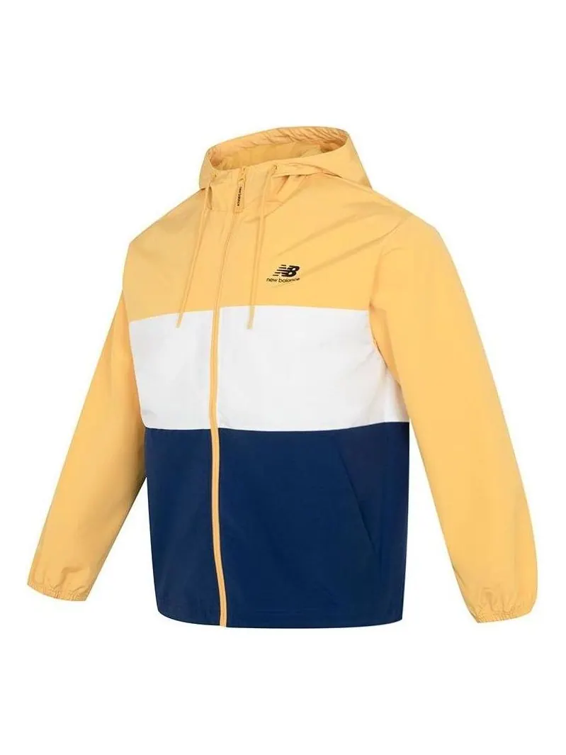Куртка New Balance Lifestyle Hooded Jacket 'Yellow White Blue' — изображение 1 из 1, желтый