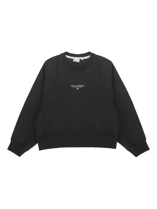 Свитер casual sports alphabet printing pullover round neck hoodie black New Balance
