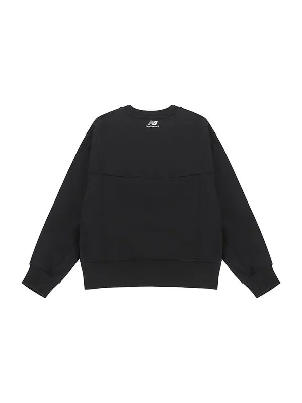 Свитер casual sports alphabet printing pullover round neck hoodie black New Balance — изображение 2 из 2, черный