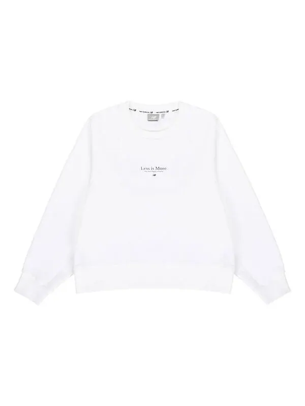 Свитер casual sports alphabet printing pullover round neck white hoodie New Balance