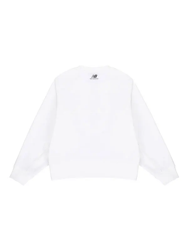Свитер casual sports alphabet printing pullover round neck white hoodie New Balance — изображение 2 из 2, белый