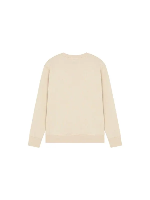 Толстовка New Balance Logo Printing Round Neck Pullover Couple Style Creamy White — изображение 2 из 4, белый