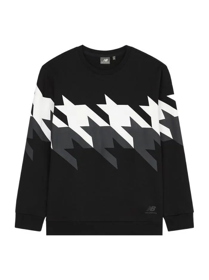 Свитер New Balance Sweatshirt 'Black White Grey'