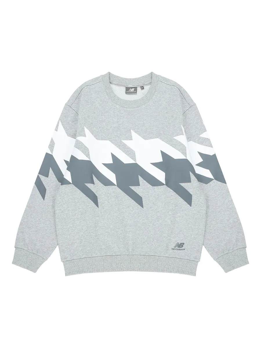 Свитер New Balance Sweatshirt 'Grey White'