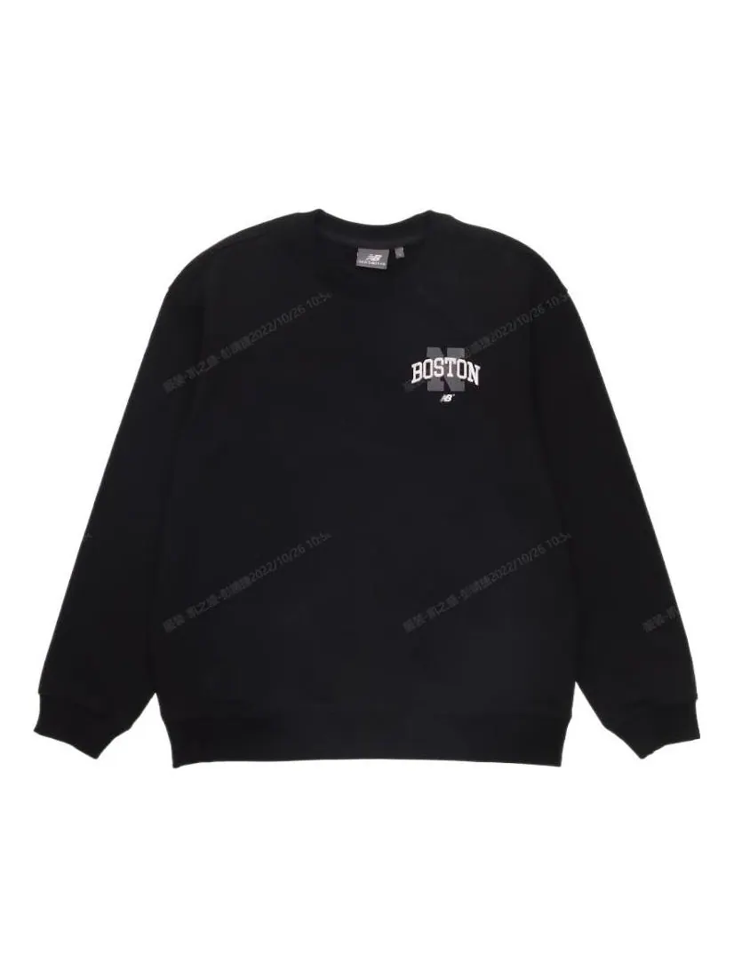 Куртка New Balance Logo Sweatshirt 'Black' — изображение 1 из 2, черный