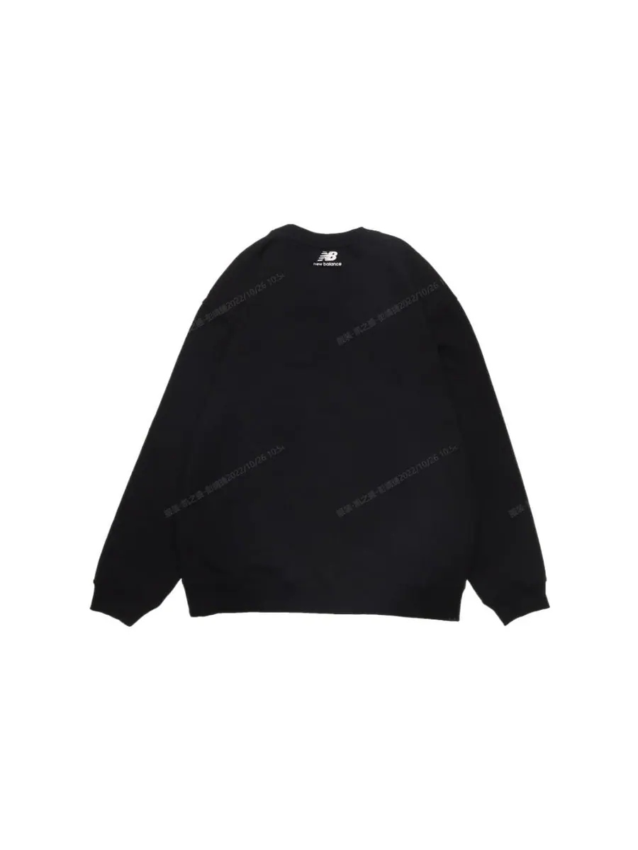 Куртка New Balance Logo Sweatshirt 'Black' — изображение 2 из 2, черный