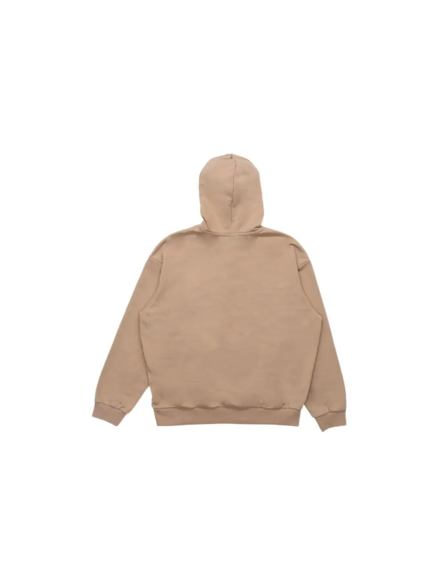 Худи New Balance Logo Print Hoodie 'Beige Black' — изображение 2 из 6, бежевый