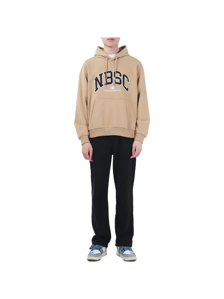Худи New Balance Logo Print Hoodie 'Beige Black' — изображение 3 из 6, бежевый
