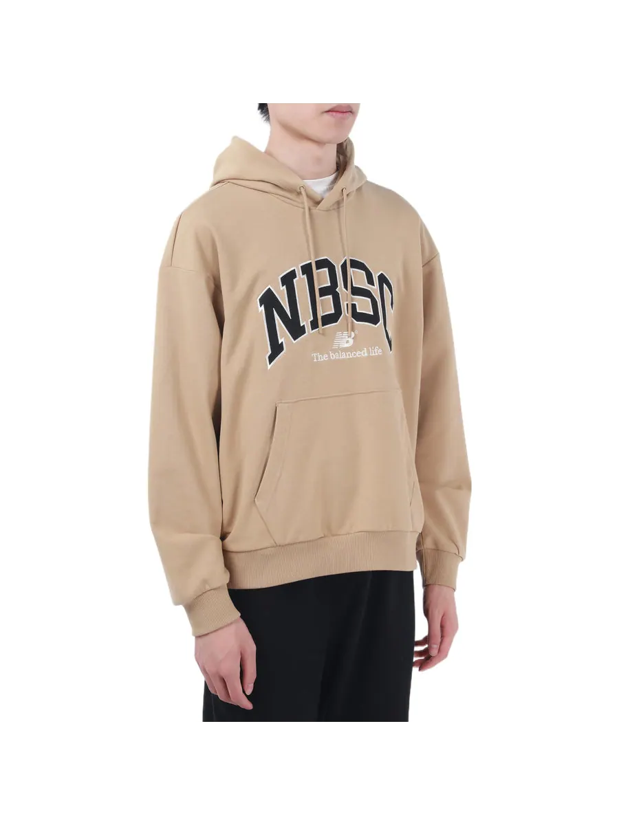 Худи New Balance Logo Print Hoodie 'Beige Black' — изображение 6 из 6, бежевый