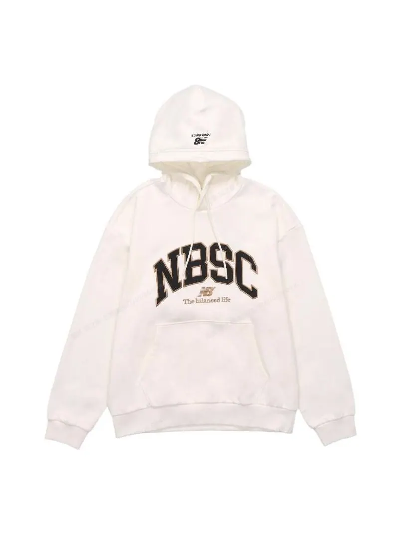 Худи New Balance Logo Print Hoodie 'White Tan' — изображение 1 из 5, белый