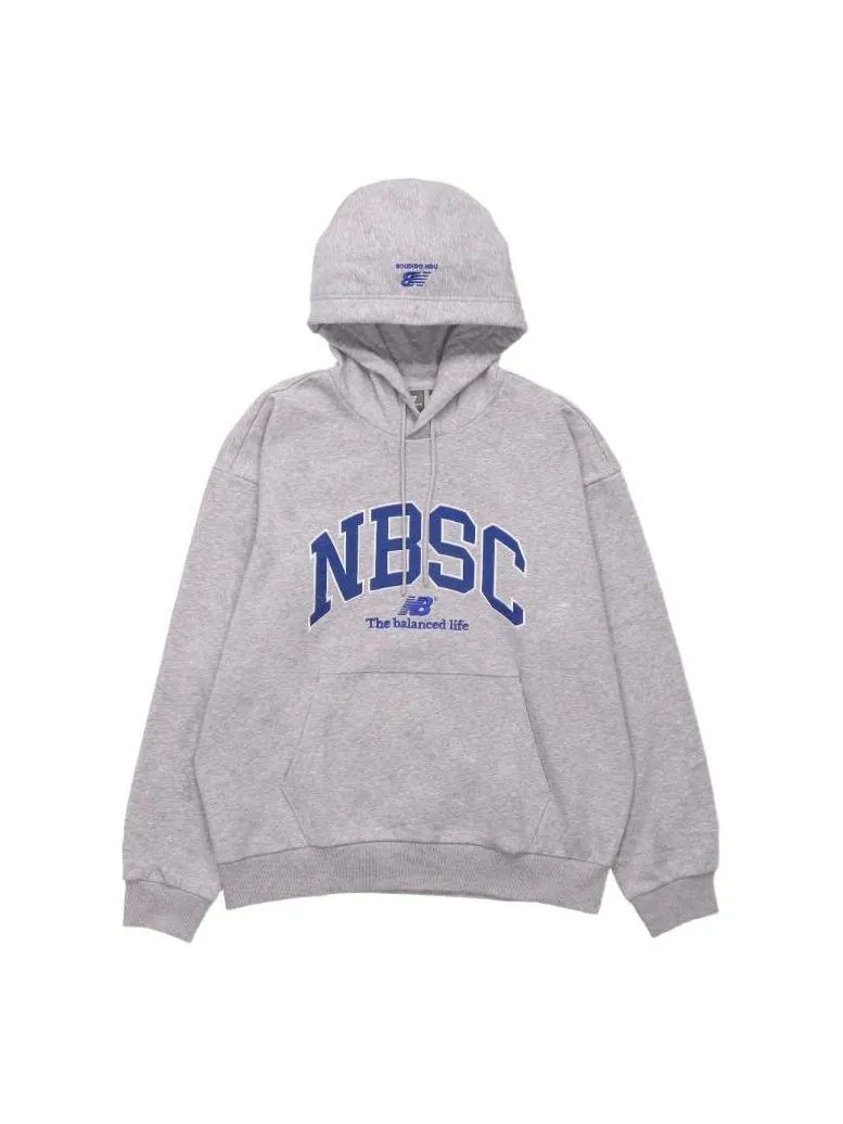 Худи New Balance Logo Print Hoodie 'Grey Blue' — изображение 1 из 5, серый